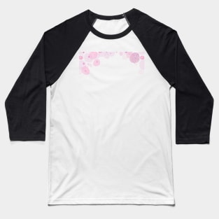 Happy Mother's day greeting card, pink abstract roses and flowers Baseball T-Shirt